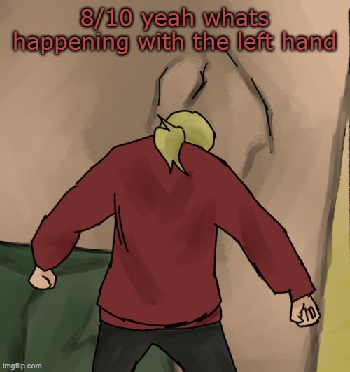 Disco wall | 8/10 yeah whats happening with the left hand | image tagged in disco wall | made w/ Imgflip meme maker
