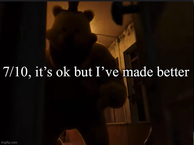 Bear | 7/10, it’s ok but I’ve made better | image tagged in bear | made w/ Imgflip meme maker