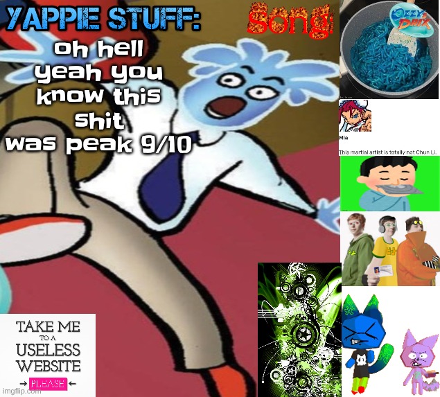 Nat's announcement temp on a dare | oh hell yeah you know this shit was peak 9/10 | image tagged in nat's announcement temp on a dare | made w/ Imgflip meme maker