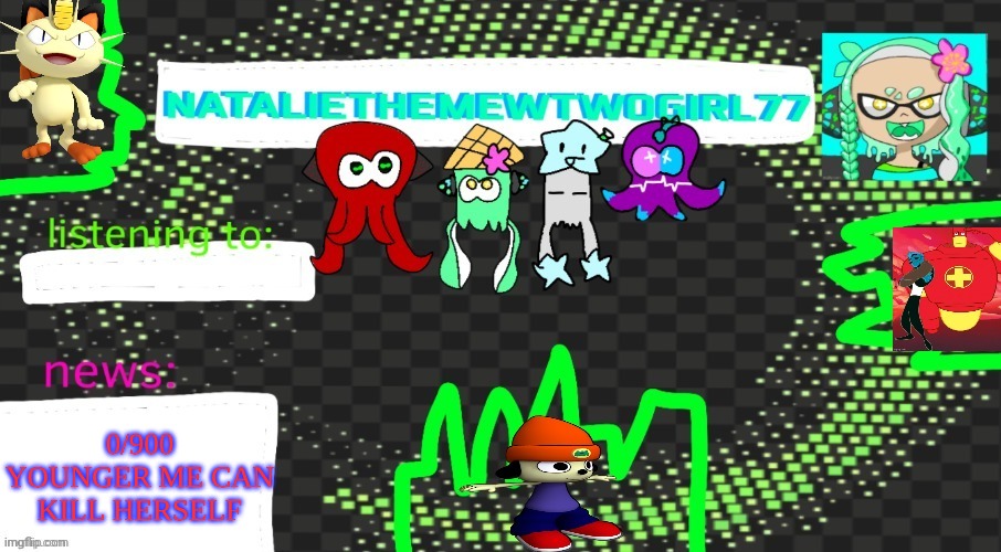 Nataliethemewtwogirl77's goofy ahh announcement temp | 0/900 YOUNGER ME CAN KILL HERSELF | image tagged in nataliethemewtwogirl77's goofy ahh announcement temp | made w/ Imgflip meme maker
