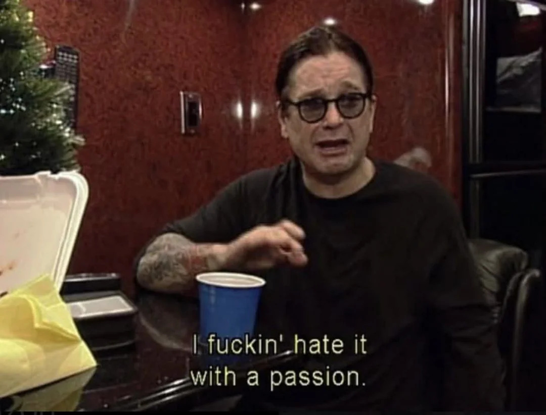 High Quality Ozzy Osbourne Hating Blank Meme Template