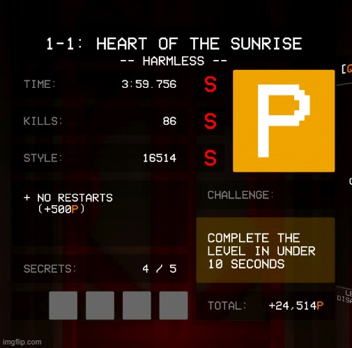 i love a good old p-rank | image tagged in i was on harmless xo,ultrakill is hard lol,i legit struggle with gabriel on lenient | made w/ Imgflip meme maker
