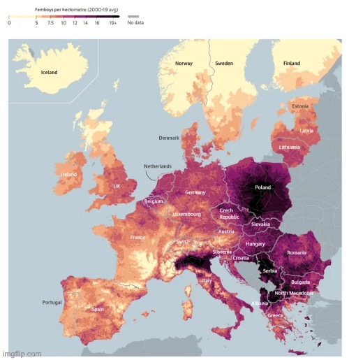 Femboy density map | made w/ Imgflip meme maker