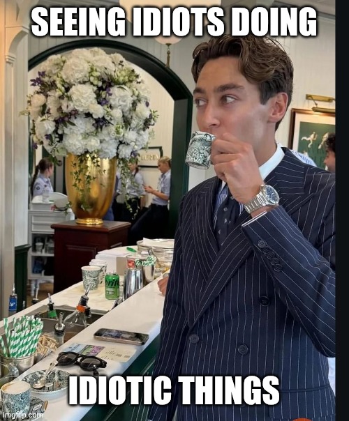 George Russell | SEEING IDIOTS DOING; IDIOTIC THINGS | image tagged in george russell | made w/ Imgflip meme maker