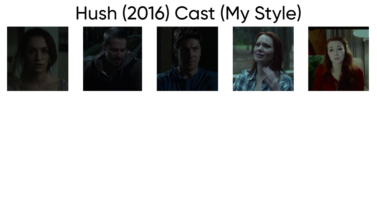 Hush (2016) Cast (My Style) Blank Meme Template