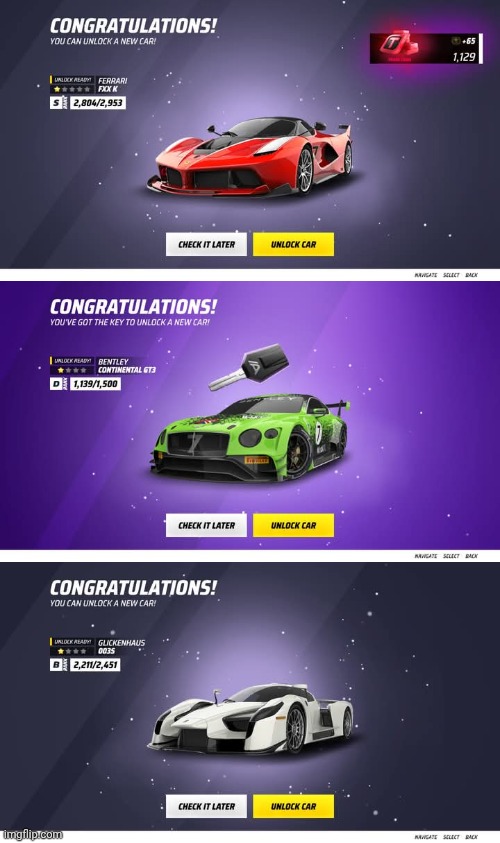Got some sick ass new cars in Asphalt Legends Unite | made w/ Imgflip meme maker