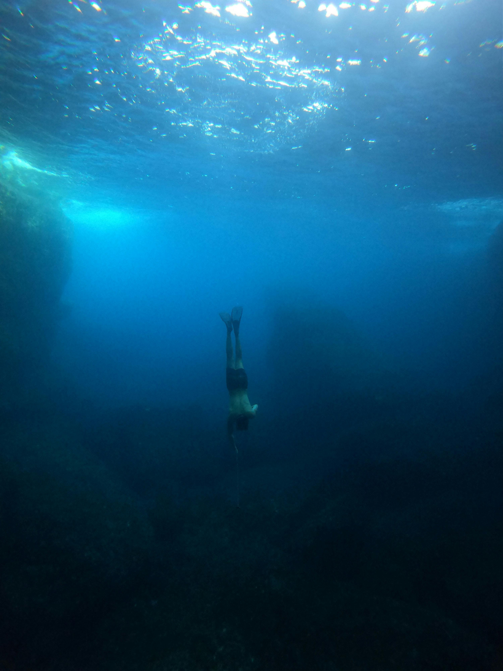 Swimming deep Blank Meme Template