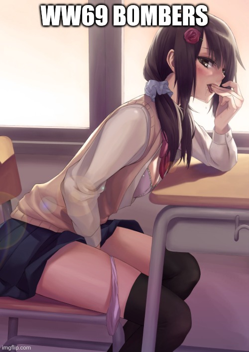 Hentai anime girl | WW69 BOMBERS | image tagged in hentai anime girl | made w/ Imgflip meme maker