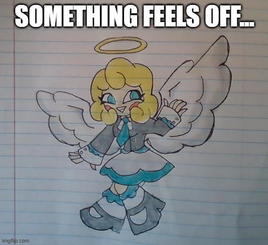 So, i made a random oc named Marilinn, but for somereason...something's uncanny? I cant tell what it is tho. | SOMETHING FEELS OFF... | made w/ Imgflip meme maker