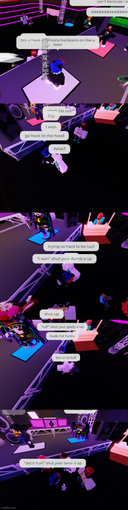 Classic example of children on roblox thinking swearing makes them win the argument | made w/ Imgflip meme maker