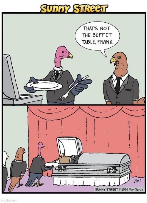 Have some respect… | image tagged in comics,sunny street,funeral,birds | made w/ Imgflip meme maker