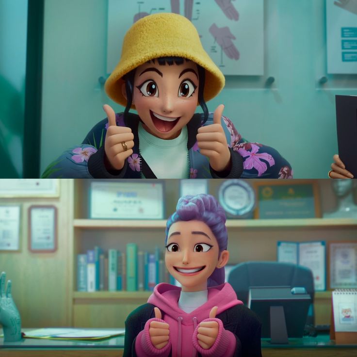 Zoey and Rumi Blank Meme Template