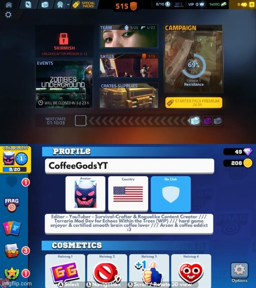 I am now addicted to Cover Fire and Frag | made w/ Imgflip meme maker