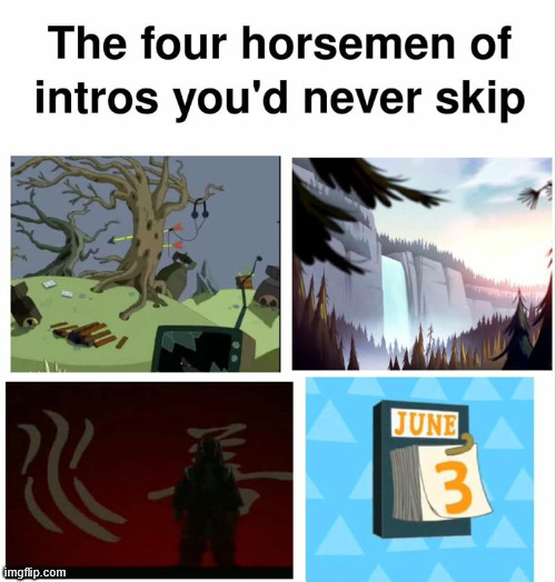 The famous awesome intros | image tagged in intro,cartoons,meme,lattice climbing,climbing,humor | made w/ Imgflip meme maker