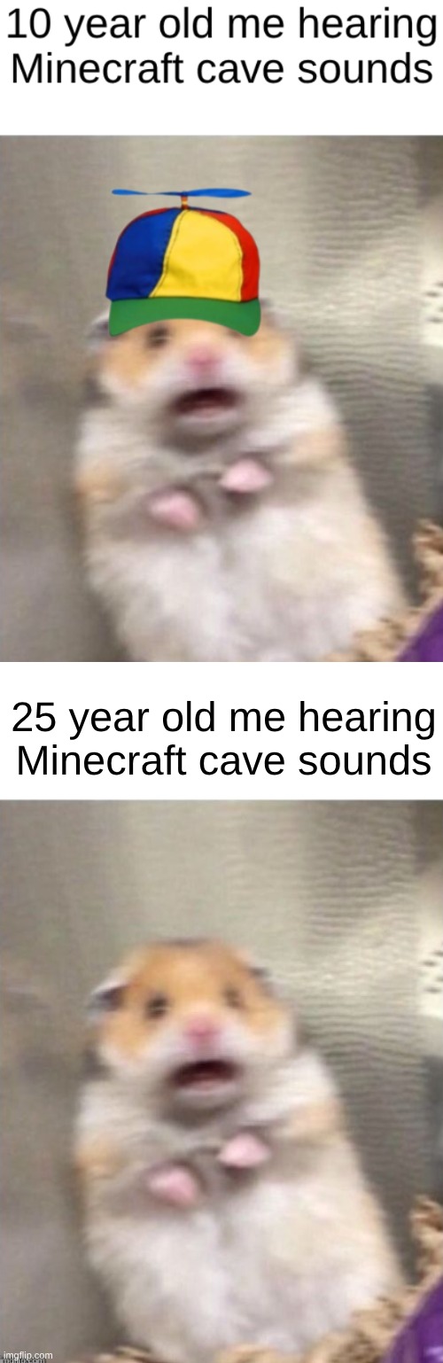 Minecraft | 25 year old me hearing Minecraft cave sounds | image tagged in minecraft | made w/ Imgflip meme maker