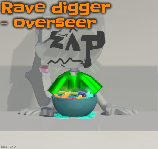 Are these gummy worms? (don't ask why the render is so crisp) | Rave digger - overseer | image tagged in are these gummy worms don't ask why the render is so crisp | made w/ Imgflip meme maker