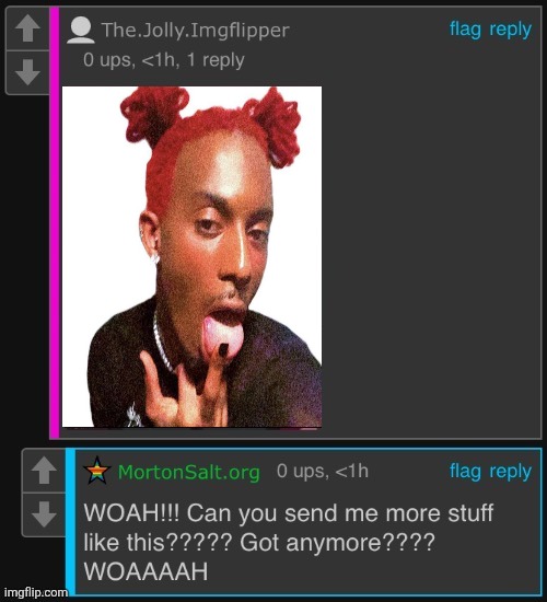 MortonSalt.org being horny | image tagged in mortonsalt org being horny | made w/ Imgflip meme maker