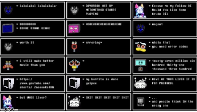 people are overhating mettaton and hes the only sane mechanical oc | made w/ Imgflip meme maker