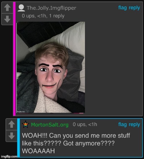 MortonSalt.org being horny | image tagged in mortonsalt org being horny | made w/ Imgflip meme maker