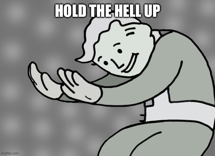 HOLD THE HELL UP | image tagged in hol up | made w/ Imgflip meme maker
