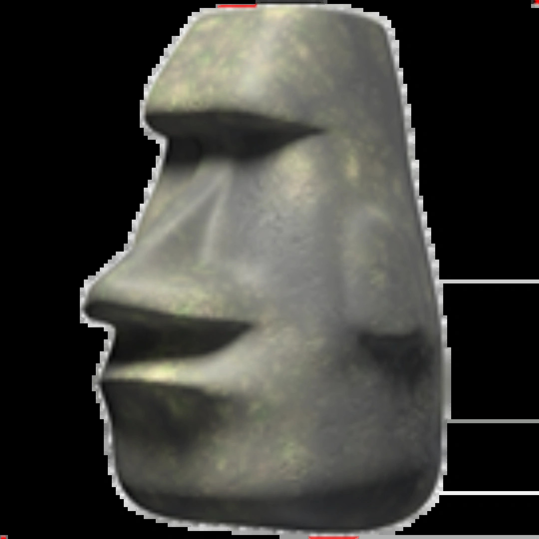 Moyai Emoji Blank Meme Template