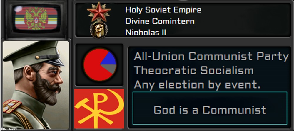 Holy Soviet Empire | Divine Comintern | Nicholas II | image tagged in holy soviet empire divine comintern nicholas ii | made w/ Imgflip meme maker