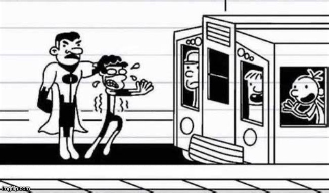 omni man x diary of a wimpy kid | image tagged in omni man x diary of a wimpy kid | made w/ Imgflip meme maker