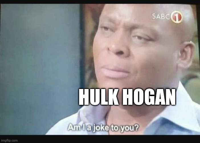 Am I a joke to you? | HULK HOGAN | image tagged in am i a joke to you | made w/ Imgflip meme maker
