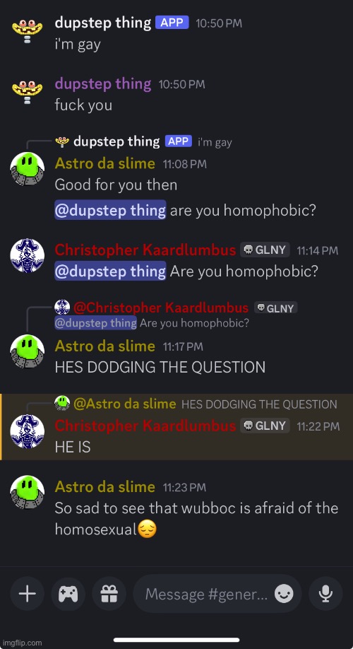 Wubboc is homophobic | made w/ Imgflip meme maker