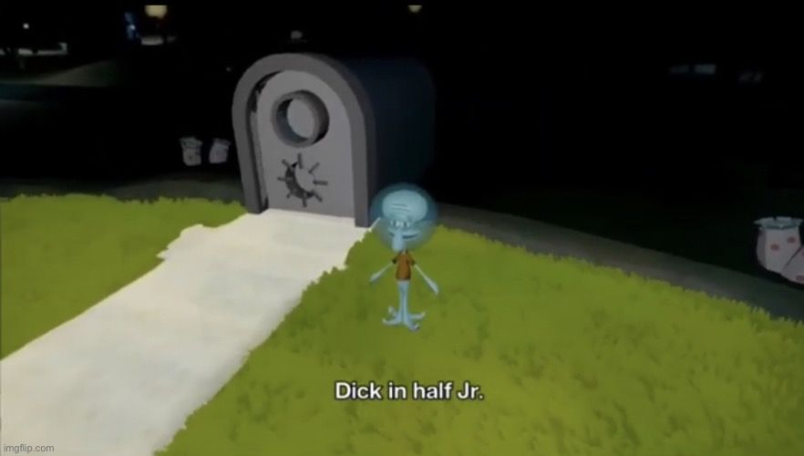 Dick in half Jr. | image tagged in dick in half jr | made w/ Imgflip meme maker