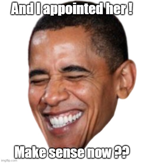 And I appointed her ! Make sense now ?? | made w/ Imgflip meme maker