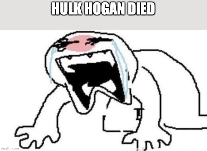 Two legends in one week | HULK HOGAN DIED | image tagged in ugly crying | made w/ Imgflip meme maker