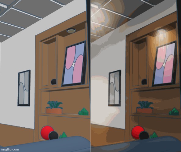 Before and after adding lighting with Photoshop | made w/ Imgflip meme maker