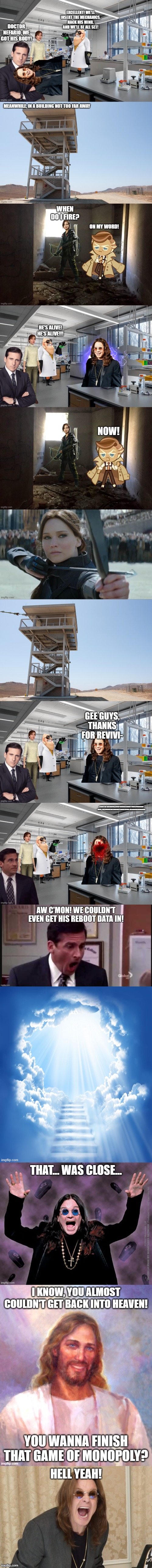 The Revival Doesn't Go to Plan | (I CAN'T GET TOO GRAPHIC, MAINLY BECAUSE I HAVEN'T TAKEN A PHOTOSHOP CLASS, JUST IMAGINE IRIS CAMPBELL'S DEATH IN FINAL DESTINATION BLOODLINES) | made w/ Imgflip meme maker