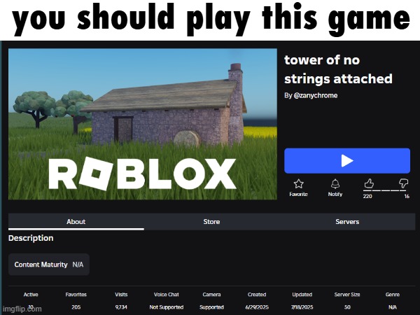 I enjoyed this game. (Link in description) | you should play this game | made w/ Imgflip meme maker