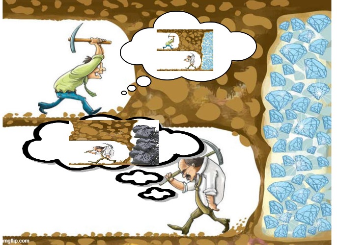 Gambling miner | image tagged in gambling miner | made w/ Imgflip meme maker