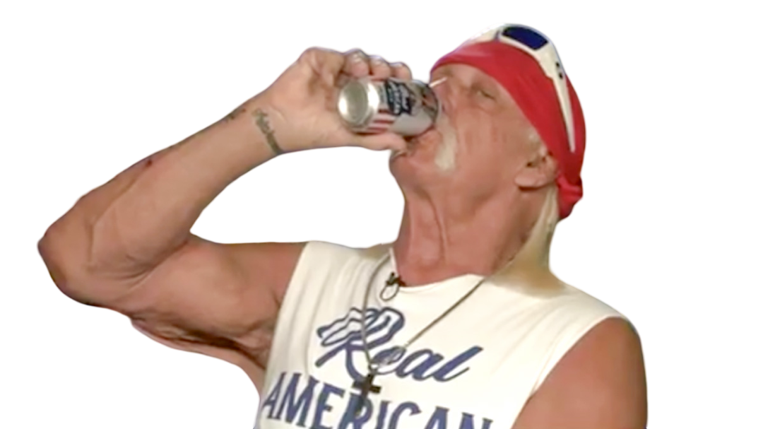 Hulk Hogan - drinking beer Blank Meme Template