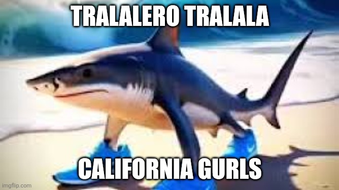 tralalero tralala | TRALALERO TRALALA; CALIFORNIA GURLS | image tagged in tralalero tralala | made w/ Imgflip meme maker