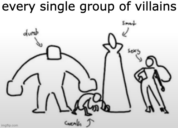 villains | every single group of villains | image tagged in villains | made w/ Imgflip meme maker