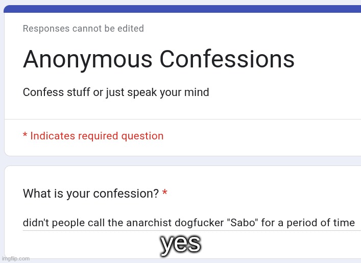 yes | made w/ Imgflip meme maker