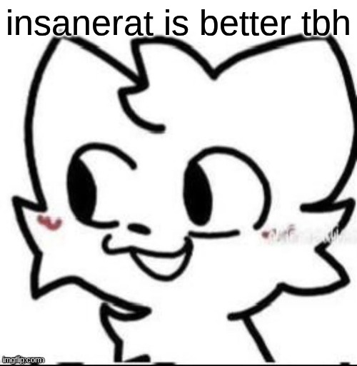 boykisser | insanerat is better tbh | image tagged in boykisser | made w/ Imgflip meme maker
