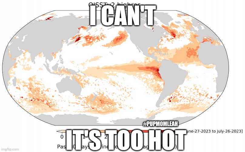 Heatwave | I CAN'T; IT'S TOO HOT; #PUPMOMLEAH | image tagged in heatwave | made w/ Imgflip meme maker
