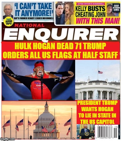 National Enquirer | image tagged in national enquirer hulk hogan | made w/ Imgflip meme maker