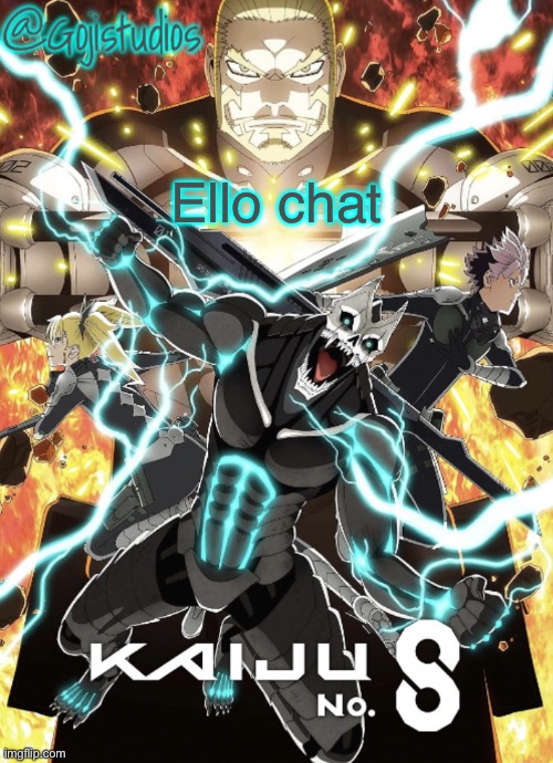 Gojistudios Kaiju No.8 Temp | Ello chat | image tagged in gojistudios kaiju no 8 temp | made w/ Imgflip meme maker
