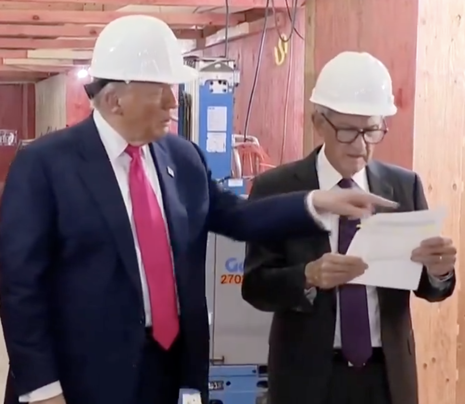 Trump and Jerome Powell Blank Meme Template