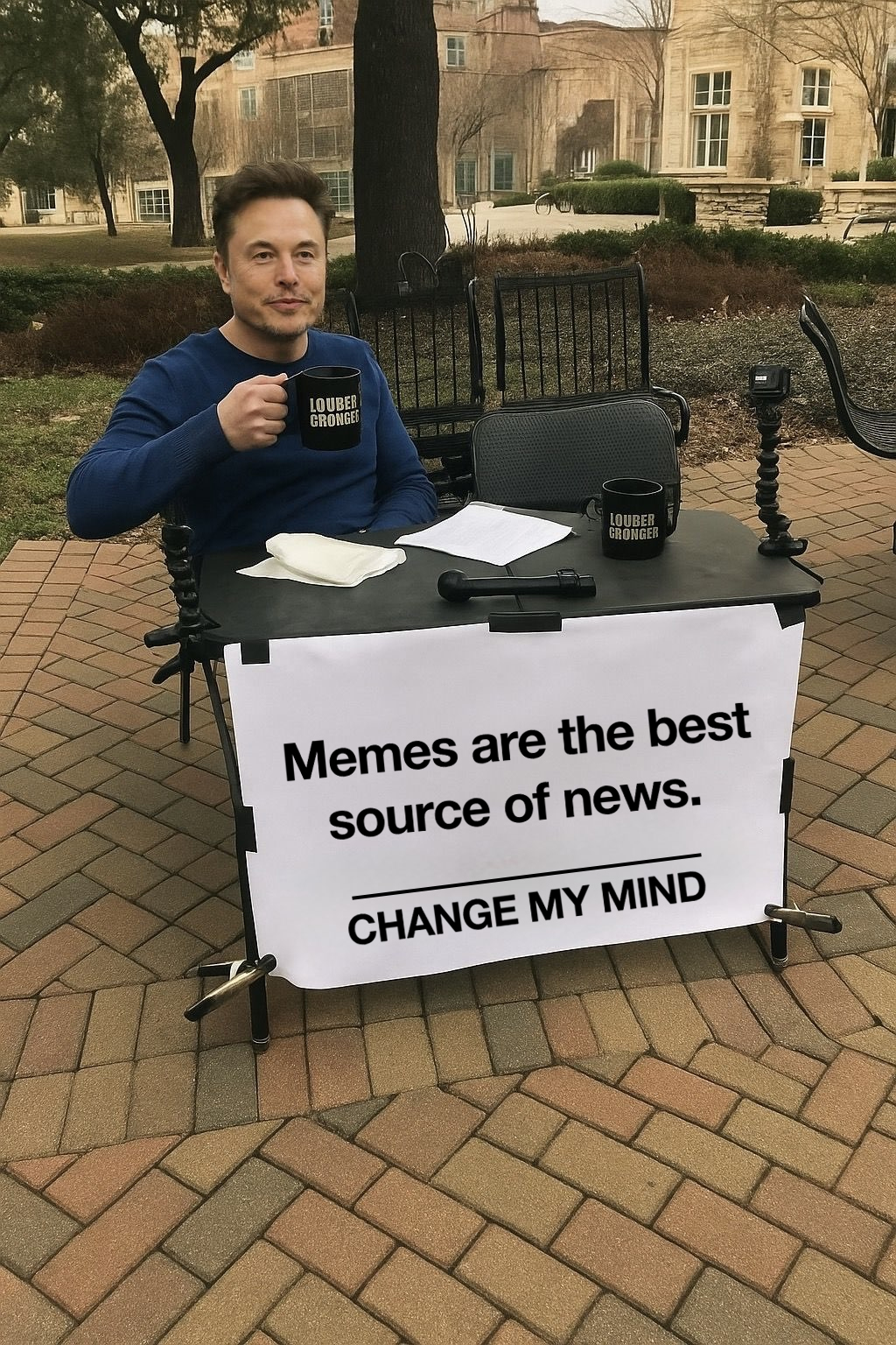 Elon Change My Mind Meme Blank Meme Template