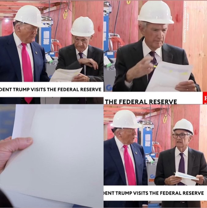 Trump and Powell Blank Meme Template