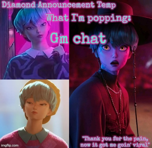Baby Saja ♡ | Gm chat | image tagged in diamond's baby saja temp | made w/ Imgflip meme maker