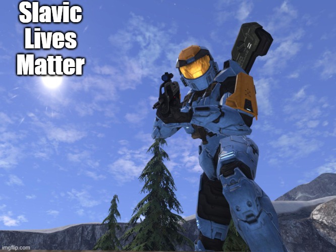 Demonic Penguin Halo 3 | Slavic Lives Matter | image tagged in demonic penguin halo 3,slavic lives matter,slm | made w/ Imgflip meme maker