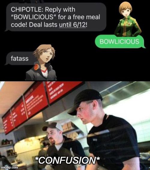 visibly confused | *CONFUSION* | image tagged in chipotle worker,chipotle,pranks | made w/ Imgflip meme maker
